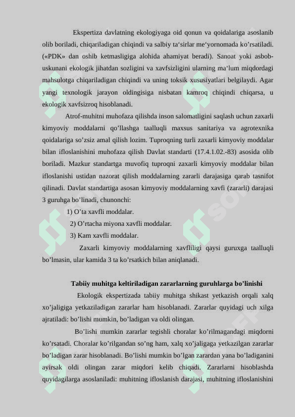 Oʻzbekiston respublikasida ekologik ekspertiza 3