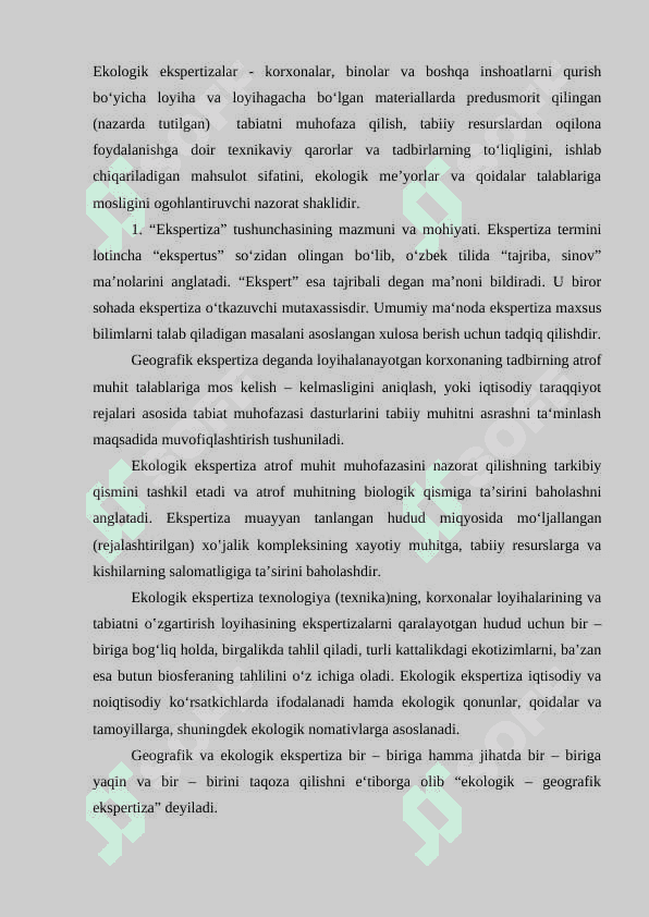 Geoekologiyani ekologik ekspertiza qilishning ahamiyati 2