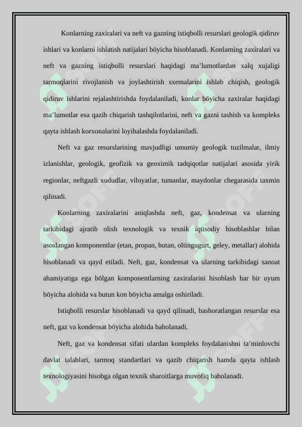 Neft va gaz konlarining tasnifi. 2