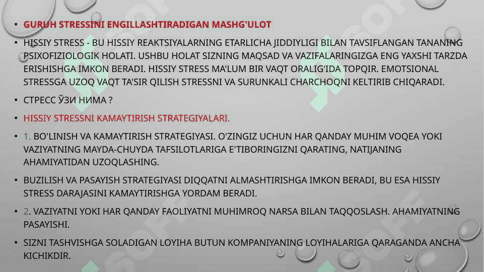 Stress boshqarish 5