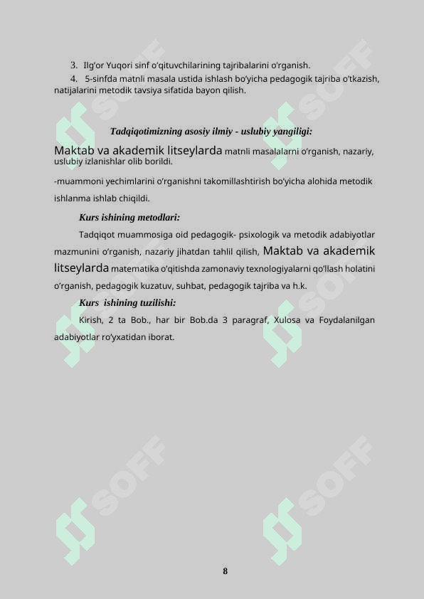Maktab,akademik litseylar matematikasida matnli masalalarni o'qitish metodikasi 6