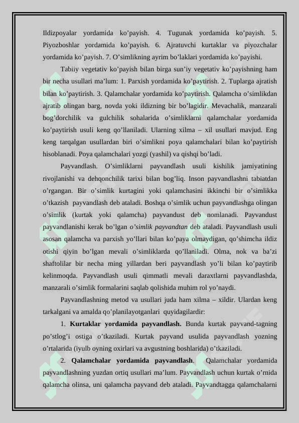 O‘simliklarning ko‘payish xillari va undan seleksiyada foydalanish 3