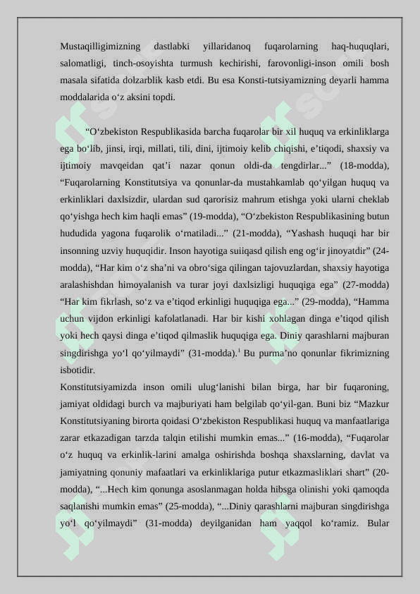 O‘zbekiston Respublikasining Konstitutsiyasining rivojlanish bosqichlari 3