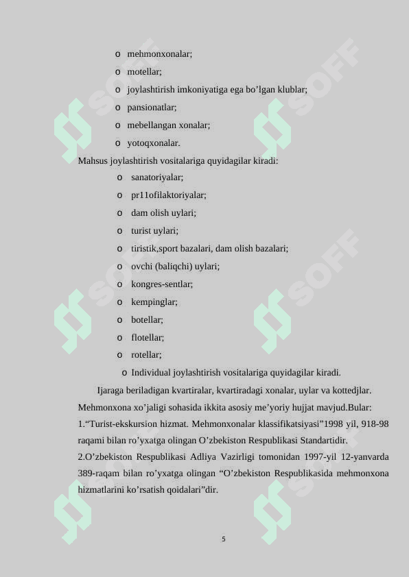 Меhmonxonalarda xizmatlar samaradorligini aniqlash xususiyatlari 5