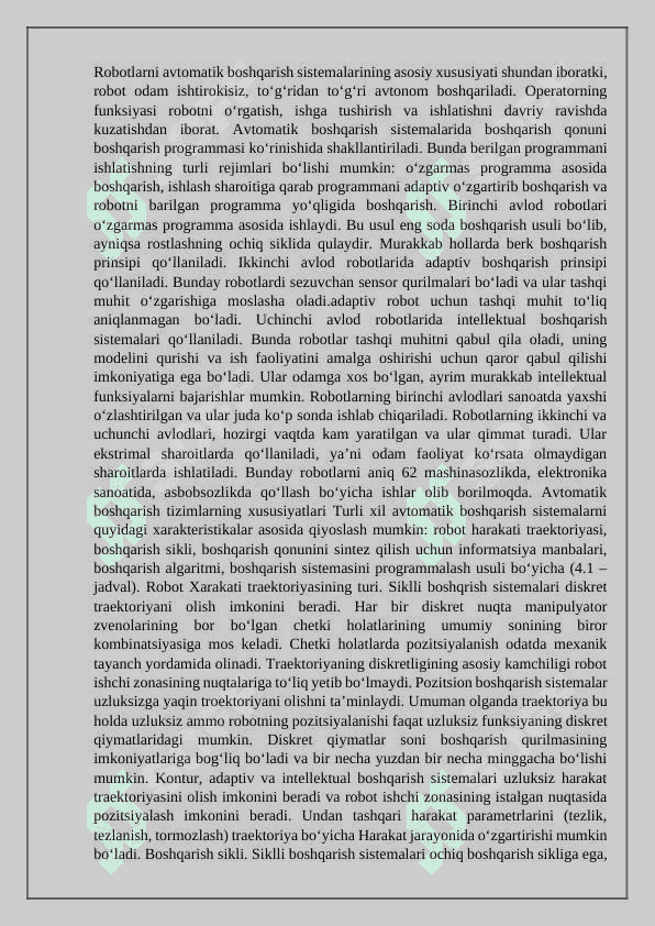 Sanoat robotlarini avtomatlashtirilgan elektr yuritmalari 2