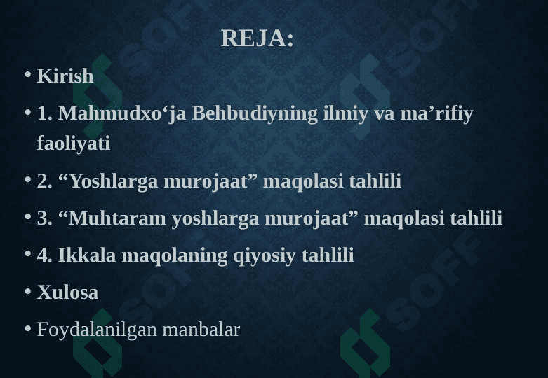 Mahmudxoʻja Behbudiyning  “Yoshlarga murojaat” va  “Muhtaram yoshlarga murojaat” maqolalarini tahlili 25 3