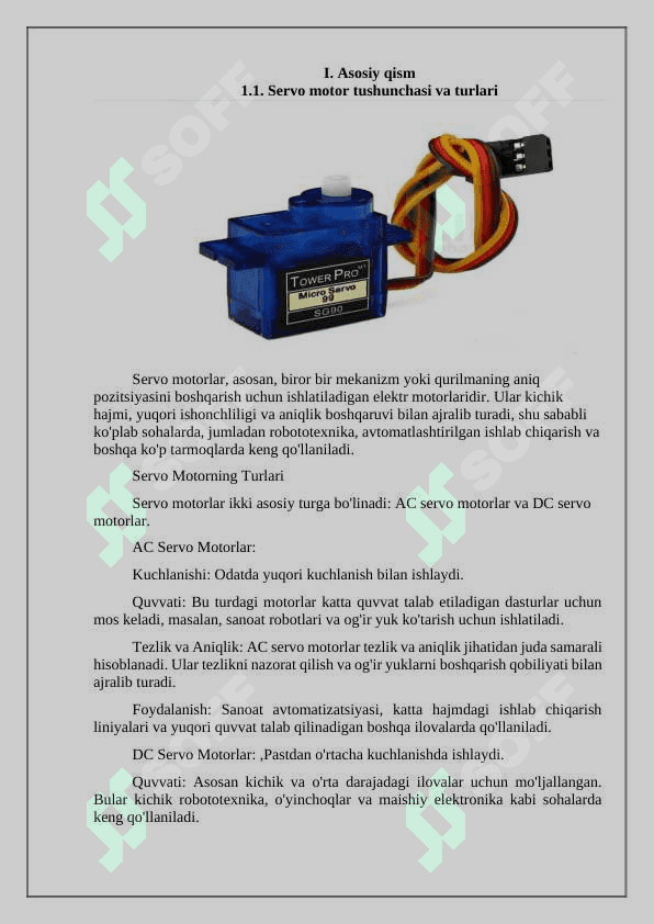Servo motorlarni potensiometr orqali harakatlanish 3