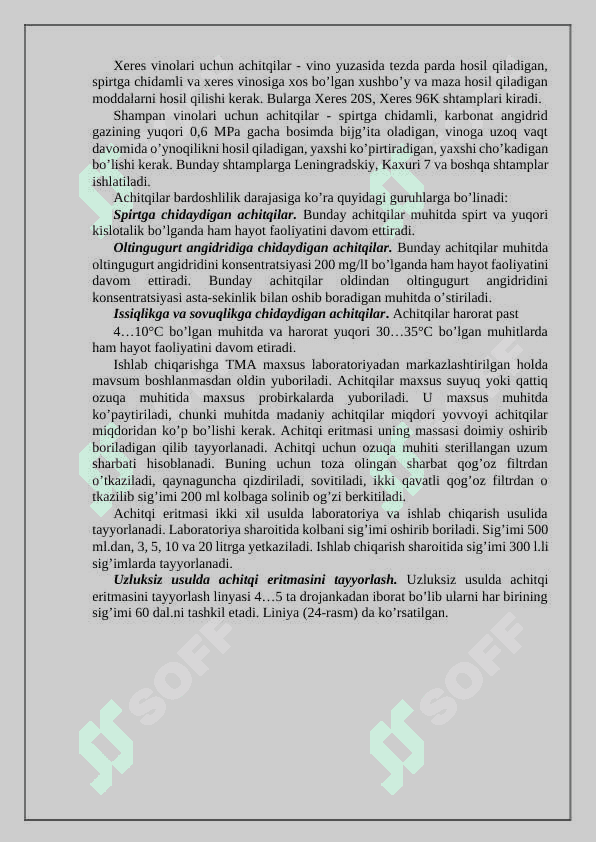 Sharobchilik maxsulotlarini ishlab chiqarish texnologiyasi 4