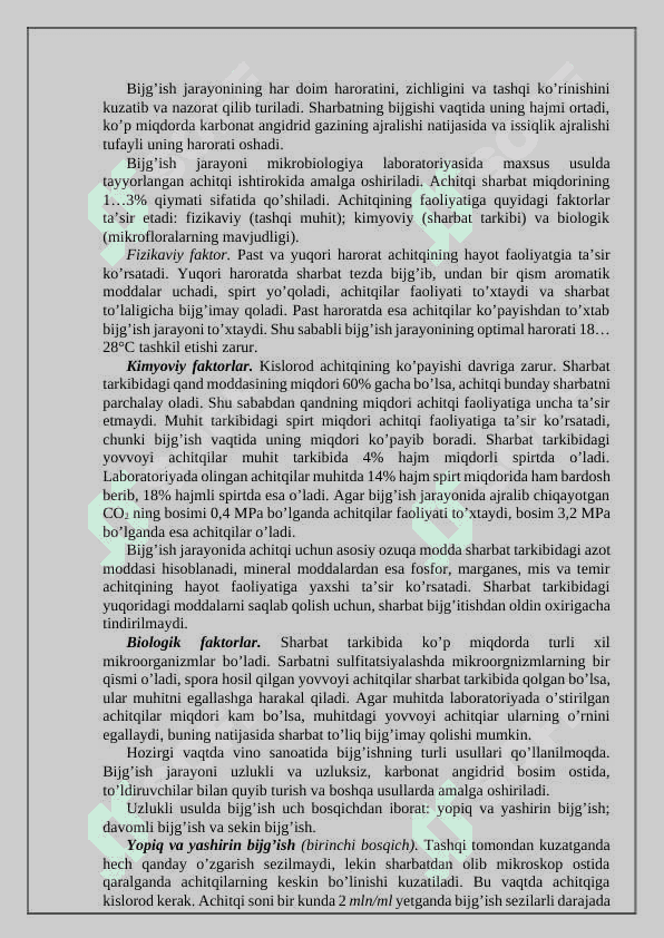 Sharobchilik maxsulotlarini ishlab chiqarish texnologiyasi 6