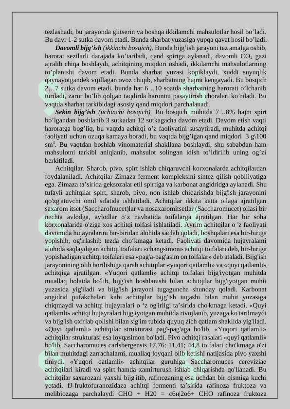 Sharobchilik maxsulotlarini ishlab chiqarish texnologiyasi 7