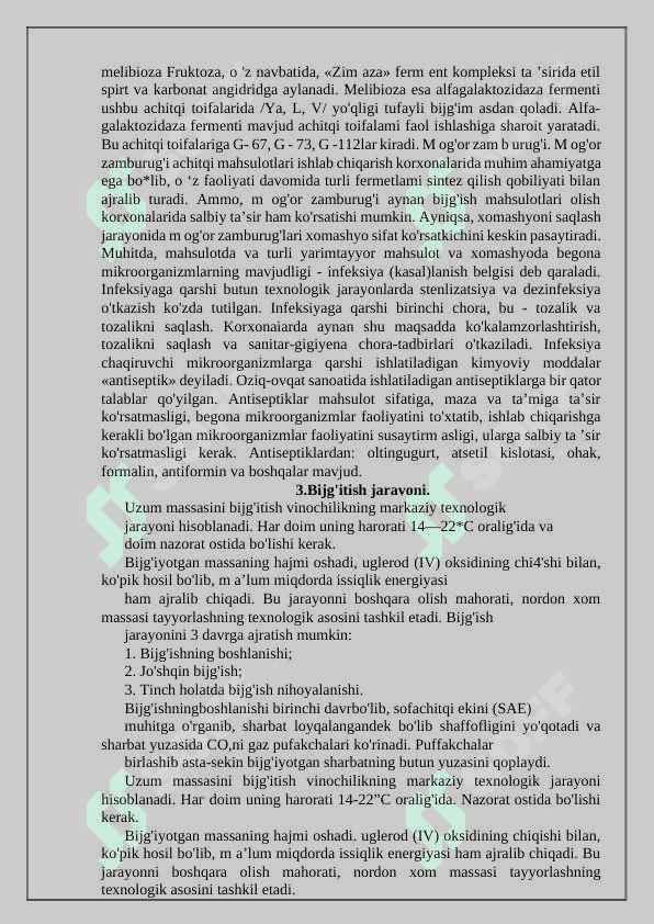 Sharobchilik maxsulotlarini ishlab chiqarish texnologiyasi 8