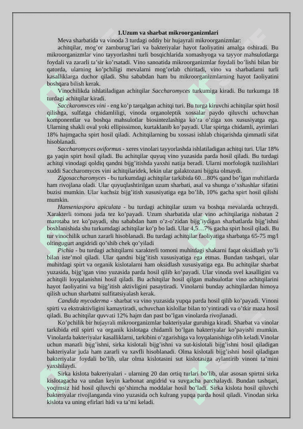 Sharbatni achishi haqida umumiy ma'lumot 2