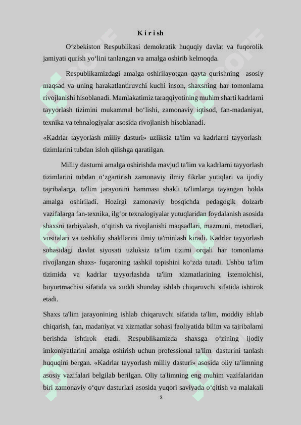 Hosilaning funksiyani tekshirishga tatbiqi mavzularini oʻqitish metodikasi 3