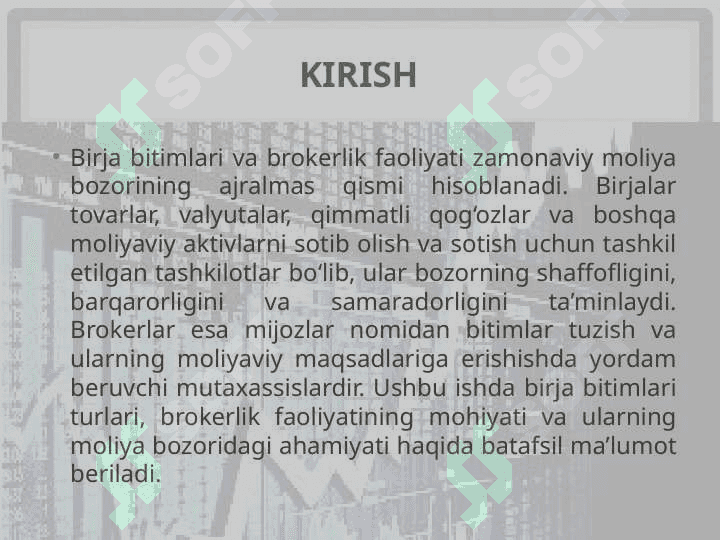 Birja bitimlari va brokerlik faoliyati 3