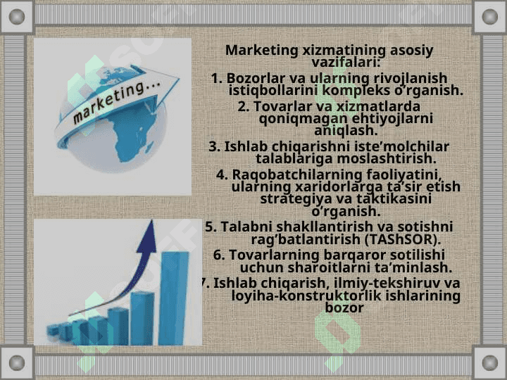 KOMPANIYALARNING MARKETING  FAOLIYATI TAHLILI 7