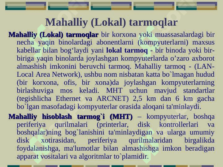 Kompyutеr tarmoqlari haqida umumiy tushunchalar 5
