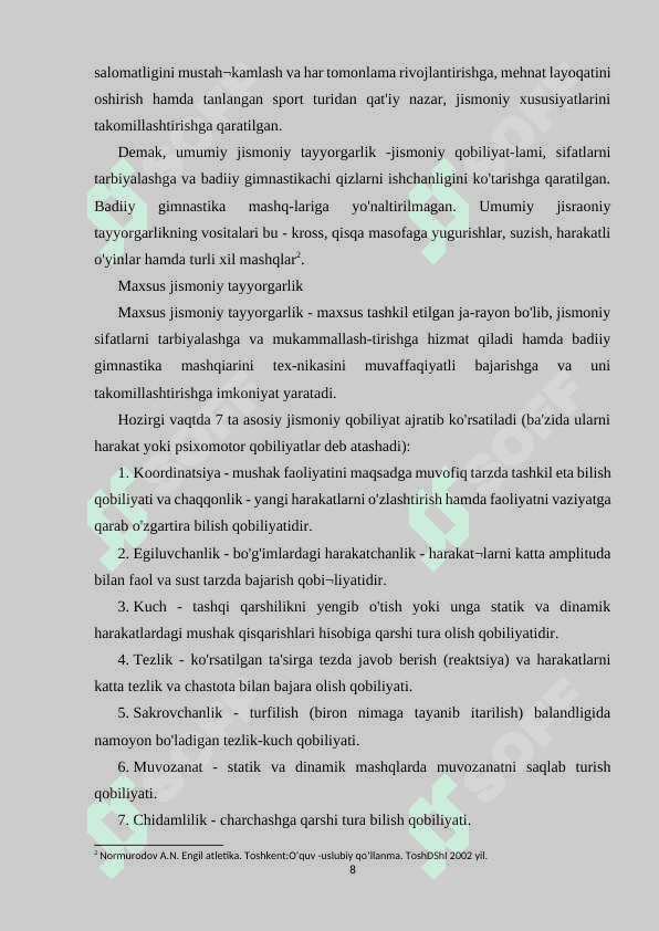 FUTBOLCHILARNING MAXSUS JISMONIY SIFATLARINI TARBIYALASH 7