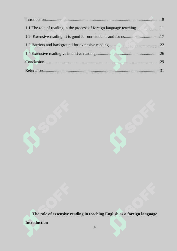 The role of extensive reading in teaching English as a foreign language 4
