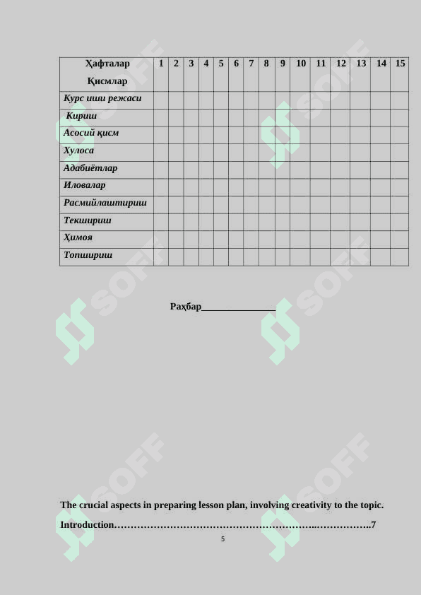 The crucial aspects in preparing lesson plan, involving creativity to the topic 3
