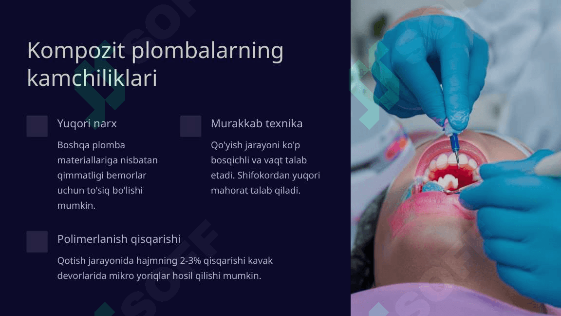 Kompozit plomba ashyolari. Tasnifi. Kimyoviy va nur yordamida qotuvchi kompozitlar 5