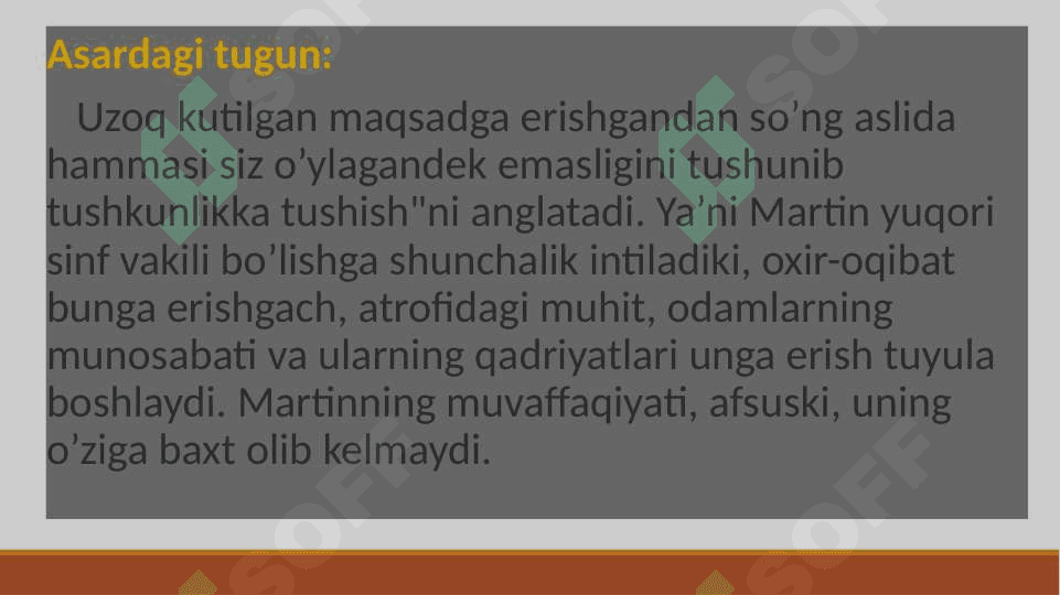 Jack Londonning  " Martin Iden" asari tahlili 6