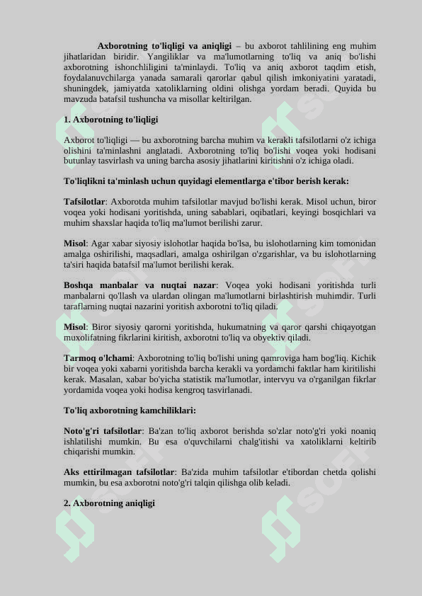 MEDIA VOSITALARIDA AXBOROTNING TAHLILI VA BAHOLASH 2