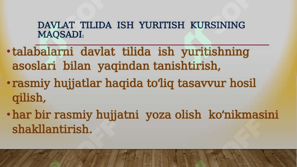 DAVLAT   TILIDA   ISH YURITISH FANINING           mazmuni 4