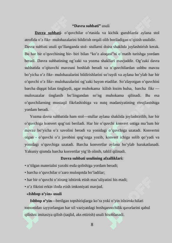 Temuriylar davri madaniyatini yoritishda interfaol usullardan foydalanish 8