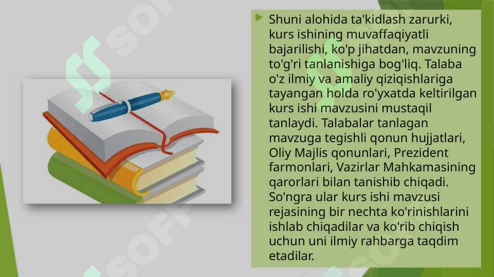 Kurs ishi, bitiruv malakaviy ishi va uning yozilishi tartibi 2 3
