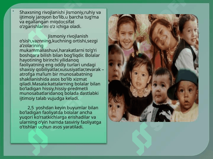 Maktabgacha yoshdagi bolalarning rivojlanish xususiyatlari. 3