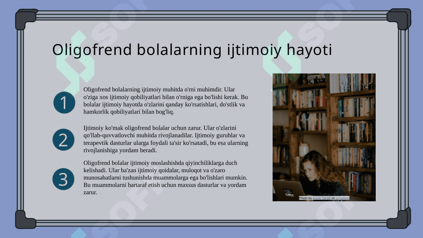Oligofrend bolalar ularning tavsifi 6