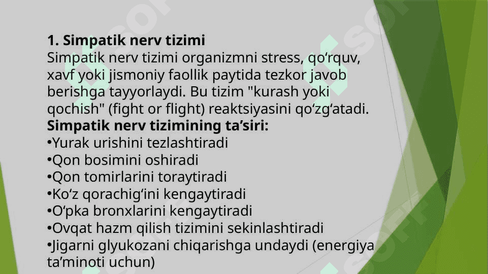 Simpatik va parasimpatik nerv tizimi.Ontagenezda rivojlanishi 4