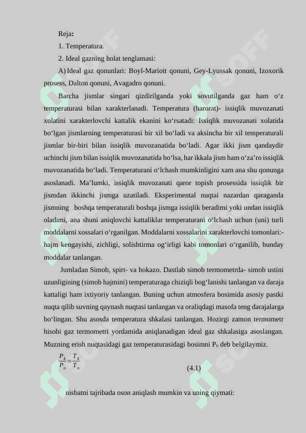 Ideal gazning holat tenglamasi. 2