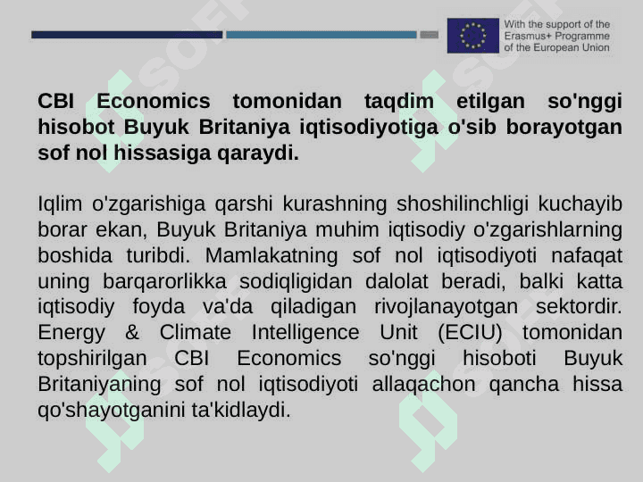 Buyuk Britaniyada “yashil oʻsish”ni 2
