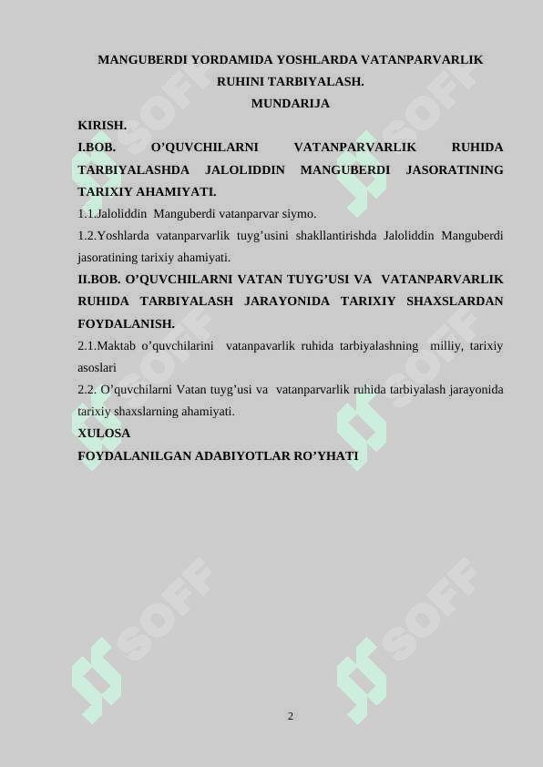 Jaloliddin Manguberdi yordamida yoshlarda vatanparvarlik ruhini tarbiyalash 2