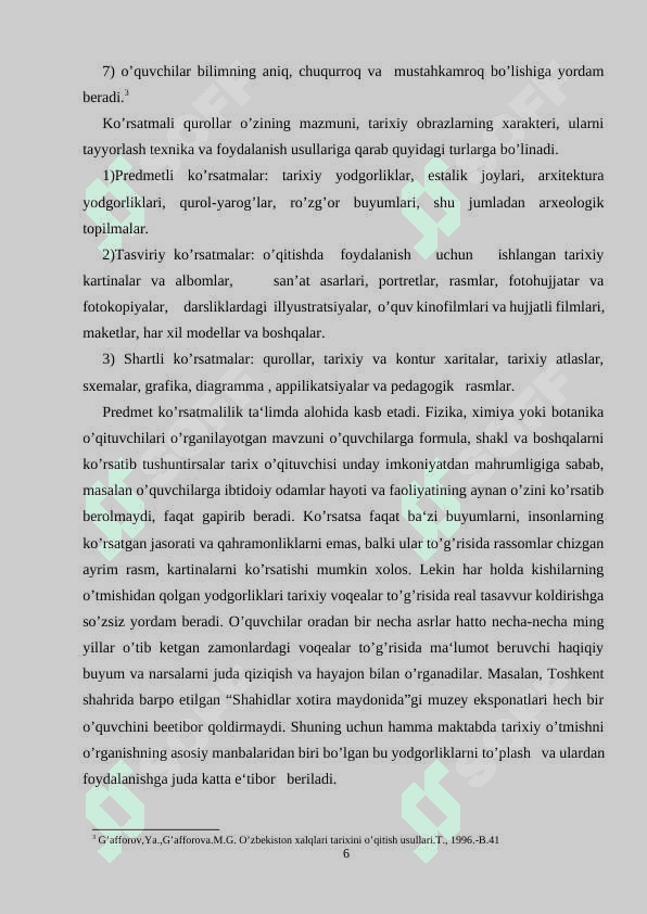 Tarix darslarida badiiy va boshqa adabiyotlardan foydalanish talablari 6