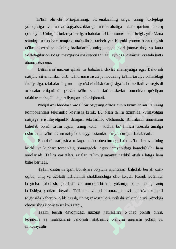 O‘quvchilar bilim, ko‘nikma va malakalarni tashxis qilish 4