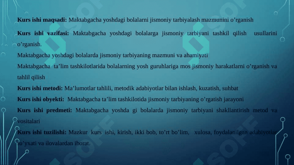 Maktabgacha   yoshdagi  bolalarni   jismoniy  tarbiyalash   mazmuni  va vazifalari 4