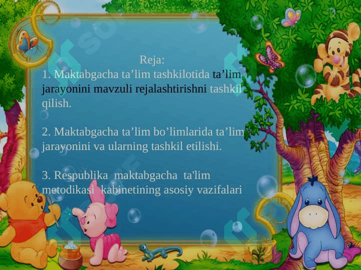 Maktabgacha ta’lim tashkilotida ta’lim jarayonini mavzuli rejalashtirish 2