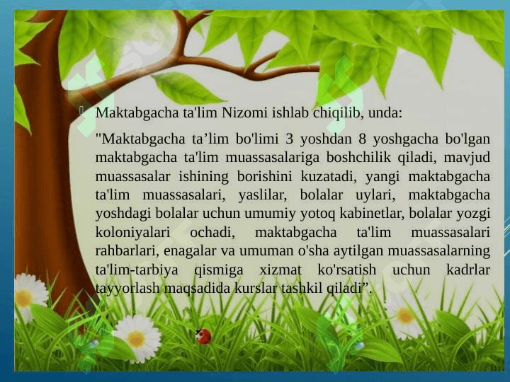 Maktabgacha ta’lim tashkilotida ta’lim jarayonini mavzuli rejalashtirish 7