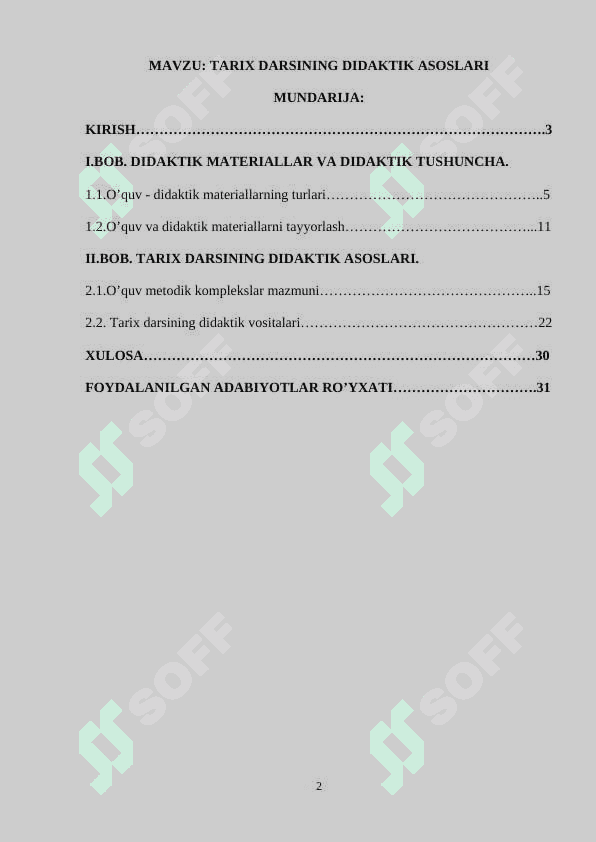 Tarix darsining didaktik asoslari 2