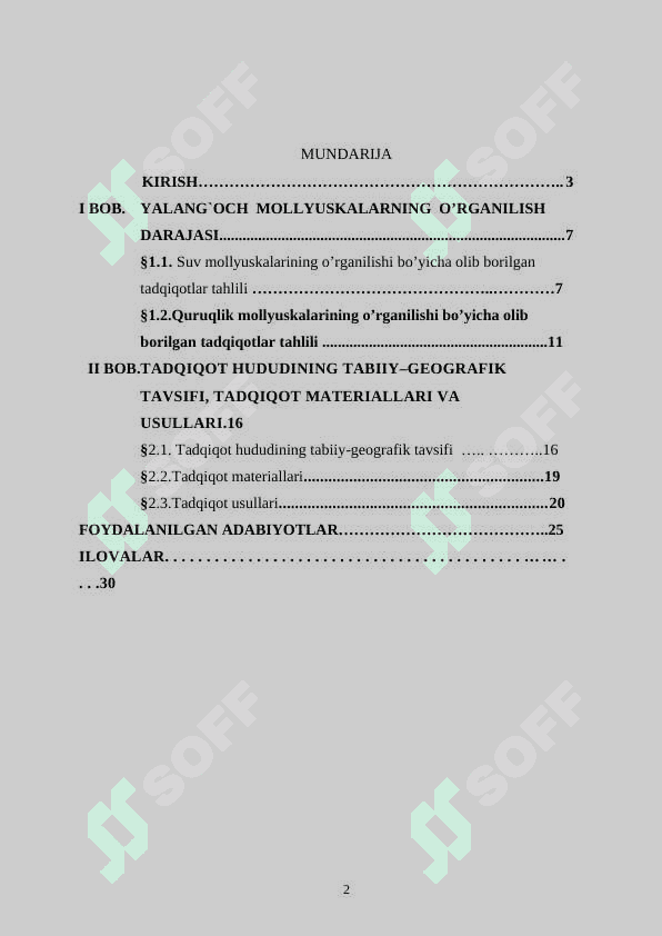 KO’HITANG VA BOYSUN TOG’ TIZMALARI  YALANG’OCH SHILLIQLARINING TURLAR TARKIBI 2