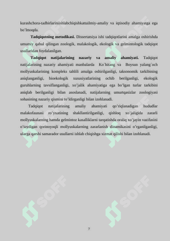 KO’HITANG VA BOYSUN TOG’ TIZMALARI  YALANG’OCH SHILLIQLARINING TURLAR TARKIBI 7