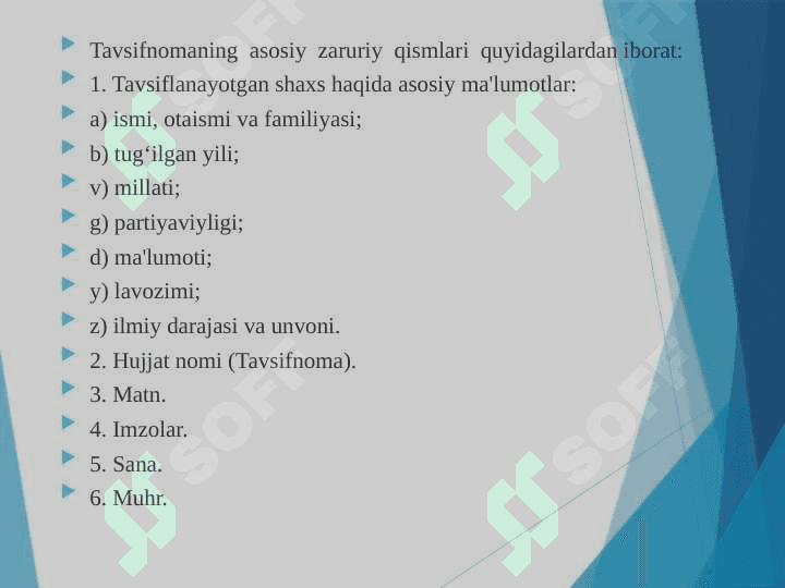 Ma’lumot- axborot hujjatlarining asosiy turlari 4