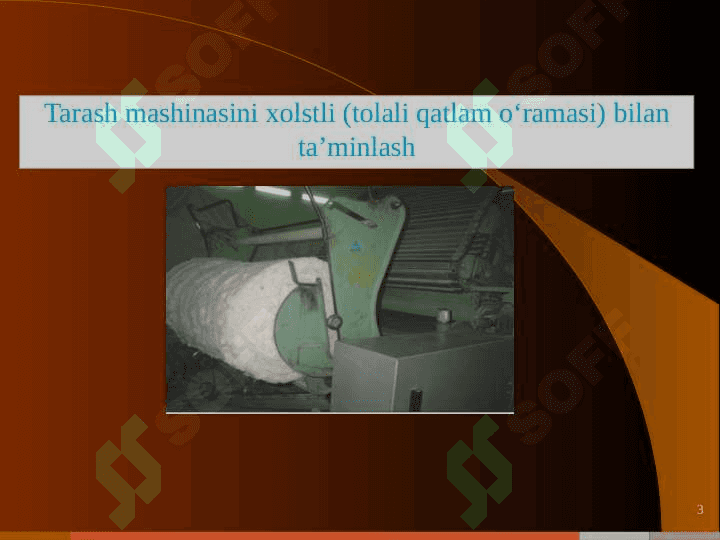 Tarash mashinalarini ta’minlash 3