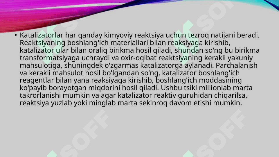 KATALIZATORLARNING FIZIK KO`RSATKICHLARI UNING KATALITIK XOSSASIGA TA`SIRI 3