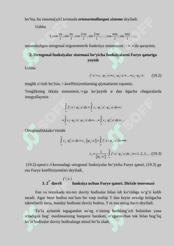 FURYE QATORI VA UNING TATBIQLARI 3