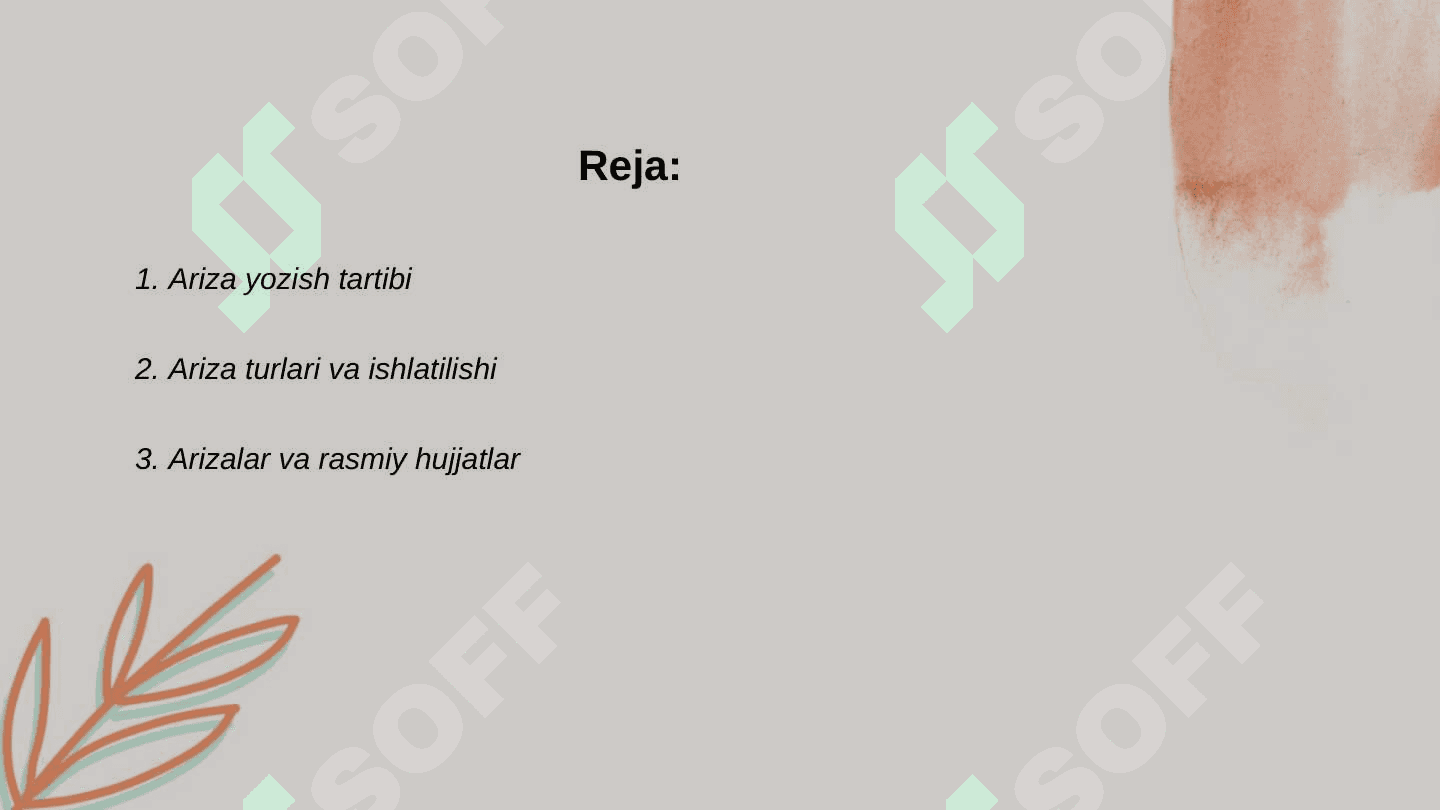 Ariza, bayonnoma, vasiyatnoma, dalolatnoma, ishonchnoma. Bildirishnoma, vasiyatno 2