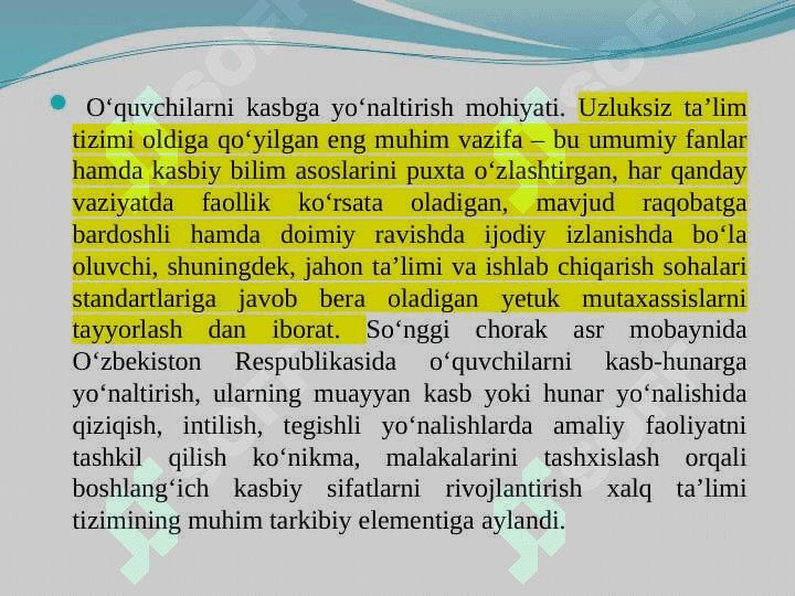 O‘quvchilarni kasbga yo‘naltirishda pedagogik diagnostika 2