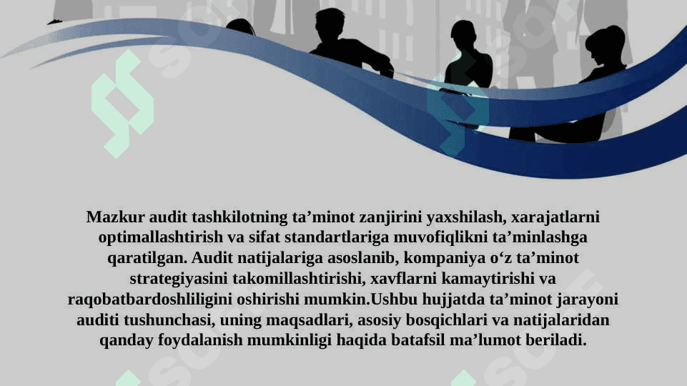 TA’MINOT JARAYONI AUDITI 4